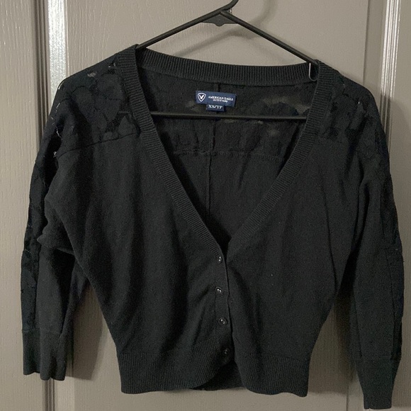 American Eagle Outfitters Sweaters - Black Lace Cardigan